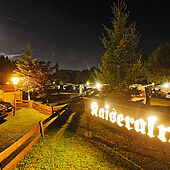 The Kaiseralm from outside by night