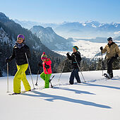 Snowshoe hike with the family in the Kaiserwinkl