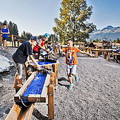 Water games at the adventure playground