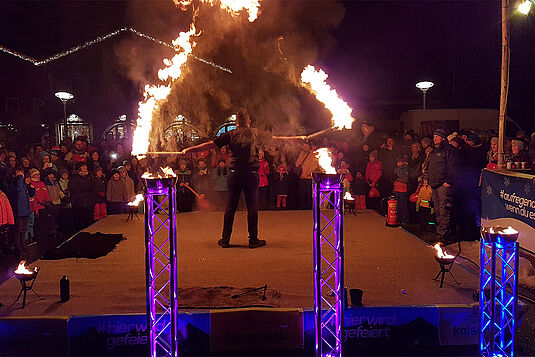 Feuershow Winterzauber, (c) TVB Kaiserwinkl